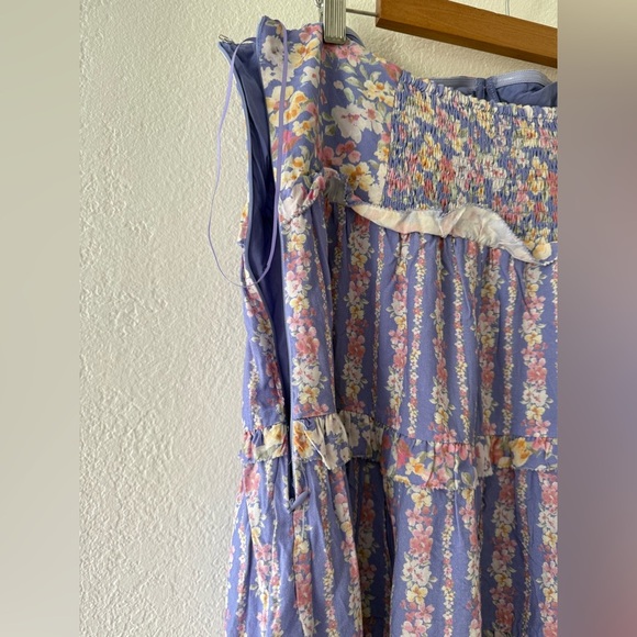 Altar’d State Floral Strapless Mini Lined  Sundress Size XL - Picture 7 of 13